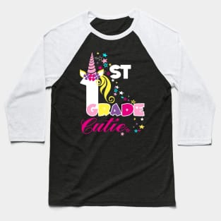 First Grade Magical 1st Grader Girls Back to school Unicorn Baseball T-Shirt